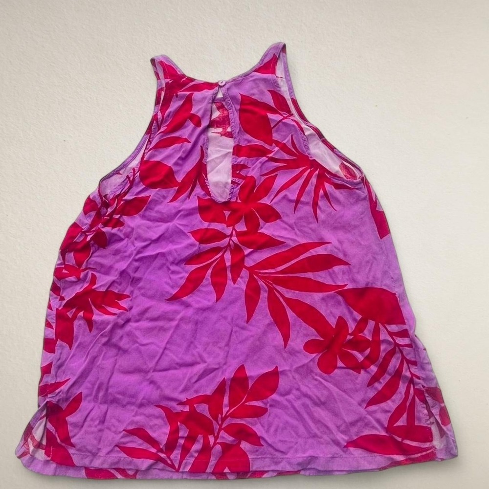 Old Navy Pink floral tank top - Picture 4 of 8